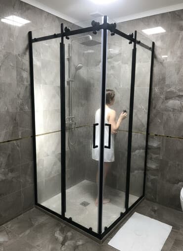 бу душ кабинка: Душевая перегородка из закалённого стекла с раздвижной дверью - — 1