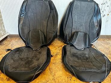 чехол салона: Чехлы Экокожа, С подушкой, цвет - Черный, Hyundai, Б/у — 2