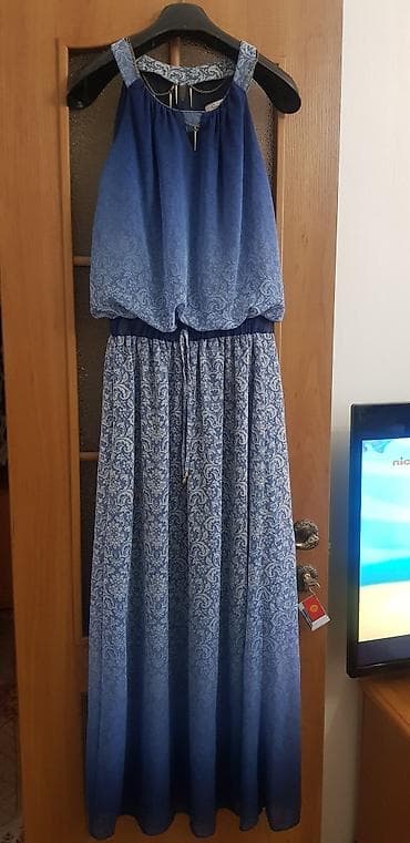 Летнее шифоновое платье для стройной высокой девушки 36р. Турция, с