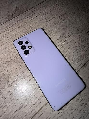 Мобильные телефоны и аксессуары: Samsung Galaxy A52, Б/у, 128 ГБ, цвет - Фиолетовый, 2 SIM — 1