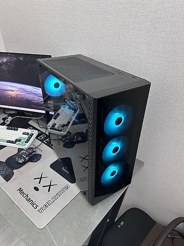 gaming computer: Компьютер, ядер - 6, ОЗУ 16 ГБ, Для несложных задач, Б/у, AMD Ryzen 5, NVIDIA GeForce RTX 4060, NVMe — 3