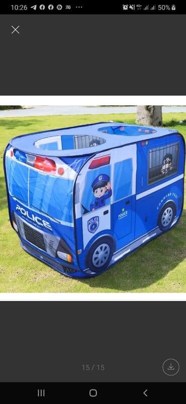 купить надувной батут для бизнеса: Палатка "Полицейская машина" — 3