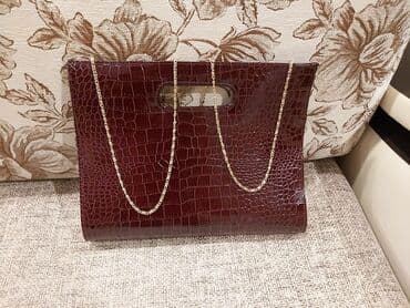 Наручные часы: СУМКА-КЛАТЧ НОВЫЙ ЛАКИРОВАННАЯ ЦВЕТ БАРДОВЫЙ, 1200С — 1