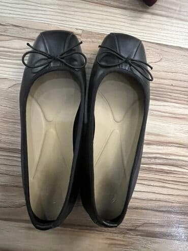 балетки из натуральной кожи: Балетки женские, черные. - Материал верха: гладкая экокожа - Носок — 4
