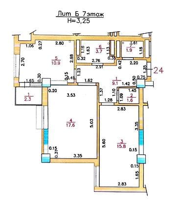 14: 3 комнаты, 66 м², Нижний Джал (Джал-23) Элитка, 7 этаж — 5