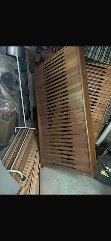 Ширмы, перегородки: Деревянные решётчатые панели/ставни из натурального дерева. - — 1