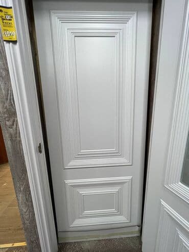 аш такта: Ички эшик айнек менен, МДФ, түсү - Ак, 200 * x 80 см, Жаңы — 11