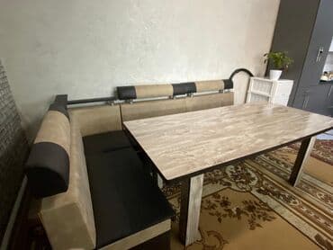 мангал для шашлыка бишкек: Кухонный мягкий уголок, Б/у, Другой материал, цвет - Бежевый — 3