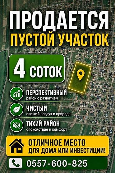 Продажа участков: 4 соток, Для строительства — 1