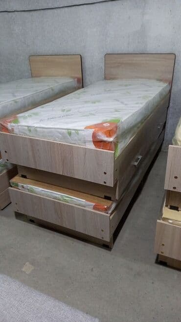 кровать односпальная с матрасом купить дешево: Односпальная кровать, Новый, С матрасом, длина - 1900 см — 3