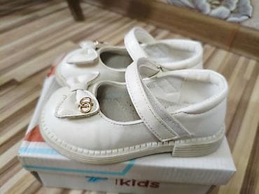 Балдар дүйнөсү: Детские туфли-балетки для девочки - Цвет: молочный/белый - Декор — 1