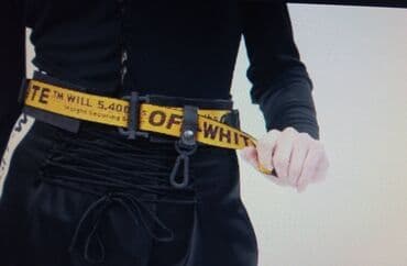 купить ремень кожаный мужской: Ремни молодёжные OFF-WHITE с двумя кольцами. Длина ремня - 135 см — 3