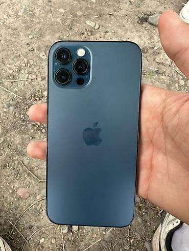 Техника жана электроника: IPhone 12 Pro, Колдонулган, 256 ГБ, Pacific Blue, Кабель, 81 % — 2
