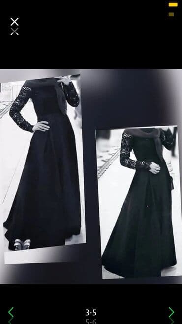 прокат платьев больших размеров: Вечернее платье, Длинная модель, С рукавами, S, XS — 5