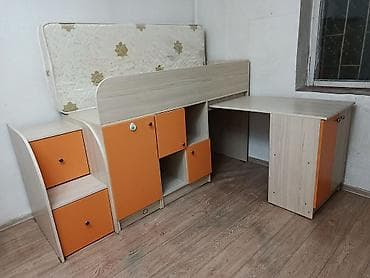 Детская гарнитура, Для мальчика, ДСП, цвет - Оранжевый — 1