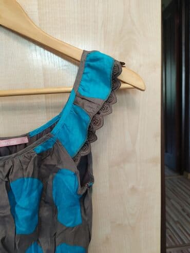 платье в горошек большого размера: S (36), M (38), цвет - Серый — 2