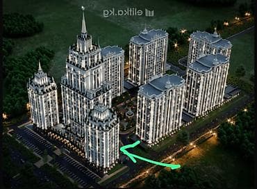 2 комнаты, 80 м², Асанбай мкр Элитка, 4 этаж, ПСО (под самоотделку)