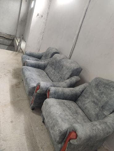 диваны угловые: Комплект мягкой мебели, цвет - Серый — 1