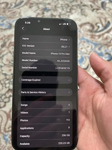 Tecno: IPhone 13 Pro Max, 256 ГБ, Sierra Blue, 76 % — 2