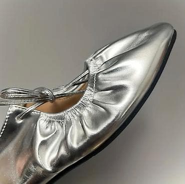 second hand obuv: Туфли, 37.5, Zara, Новый, цвет - Серебристый, Платная доставка, Самовывоз — 5