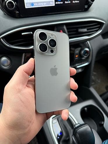 ayfon x: IPhone 15 Pro, 512 ГБ, Natural Titanium, Защитное стекло, Чехол, Кабель, 87 % — 1