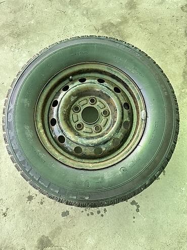 Транспорт: Дөңгөлөктөр монтажда 195 / 70 / R 14, Winter stud, Колдонулган, Камдык, Жеңил унаалар, Темир, тешиктери - 5 — 1