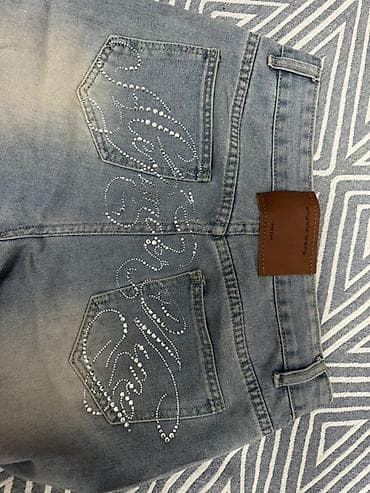 Джинсы: Джинсы женские, прямые/wide leg, высокий посад, деним средней — 5