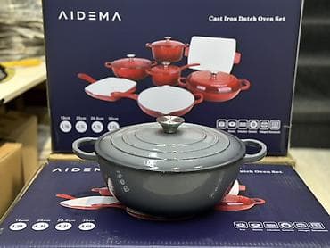 Кухонные принадлежности: Набор чугунной посуды AIDEMA — Cast Iron Dutch Oven Set. Состав — 3
