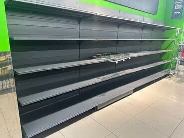 оборудование для магазина бу: Витрины, стеллажи, полки торговые металлические б/у, полка магазинная — 6