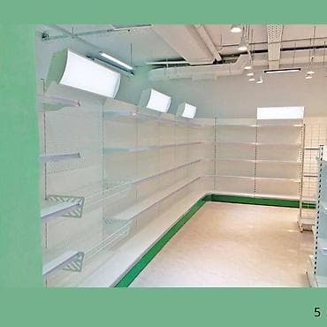 Торговый стеллаж металлическая полка для магазина, железная мебель — 3
