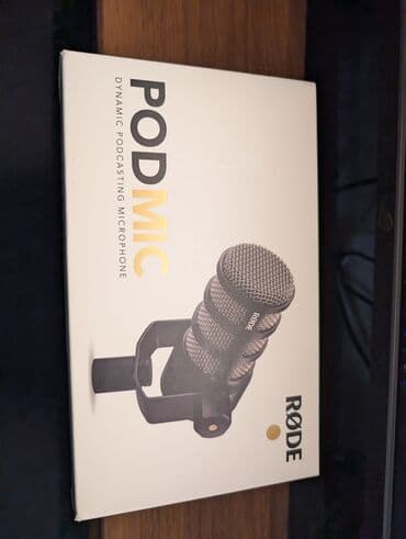 Rode PodMic — полный комплект + поп-фильтр — готов к использованию at lalafo.kg Rode PodMic — полный комплект + поп-фильтр — готов к использованию