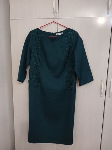 Айымдардын кийими: Кече көйнөгү, Классикалык, Узун модель, Вискоза, Жеңдери менен, Таштар, M — 2