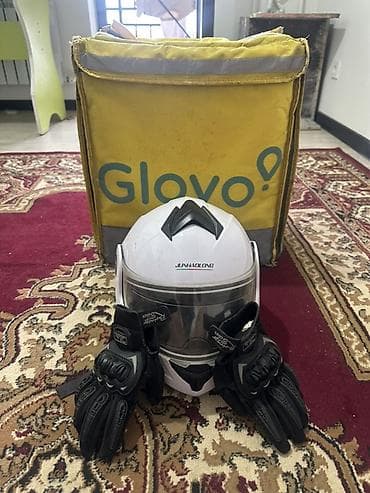 Набор для мотокурьера/доставки: - Терморюкзак Glovo (жёлтый, с — 1