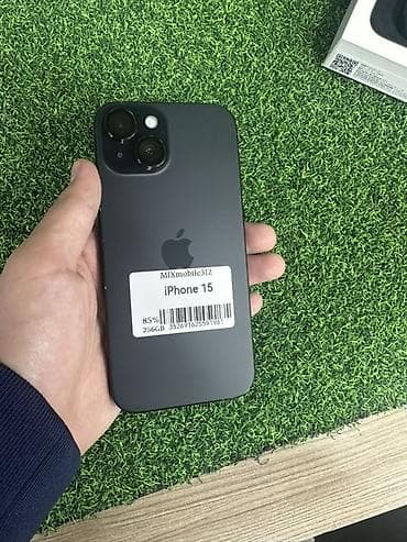 iphone 16 купить: IPhone 15, 256 ГБ, Черный, Коробка, 85 % — 1