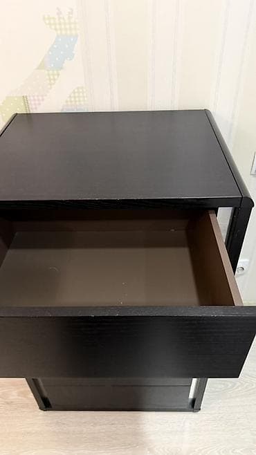 third edition solutions: Спальный гарнитур, Двуспальная кровать, Дерево, цвет - Черный — 7