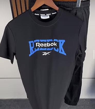 Мужская футболка, L, XL, Reebok, Новый, цвет - Черный, Самовывоз, Бесплатная доставка, Платная доставка