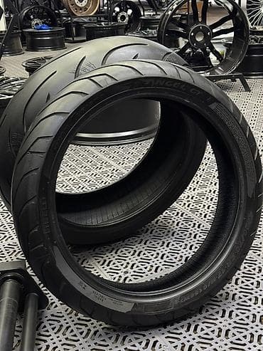 покрышка мото: Шины 190 / 55 / R 17, Лето, Б/у, Комплект, Китай, Pirelli — 4
