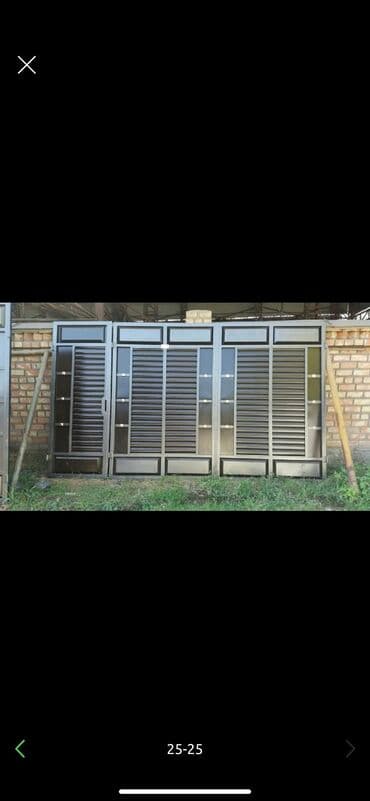 купить ворота с калиткой бу бишкек: Откатные ворота Металлические — 19