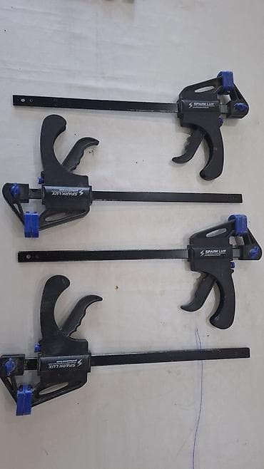 Набор струбцин для столярных и слесарных работ Состав: - 3 одноручные at lalafo.kg Набор струбцин для столярных и слесарных работ Состав: - 3 одноручные