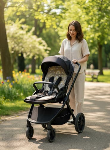 коляски в бишкеке дордой цены: Коляска, цвет - Черный, Б/у — 1