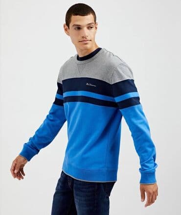 pull bear: BEN SHERMAN. Толстовка с цветными блоками в полоску.Считается — 2