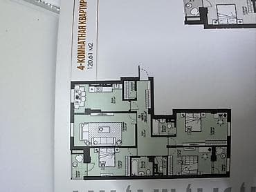 3 ком: Строится, Элитка, 4 комнаты, 120 м² — 1
