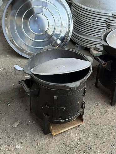 Казан чугунный с крышкой Davr Metall Объёмы: 4.5 л, 6 л, 8 л, 10 л