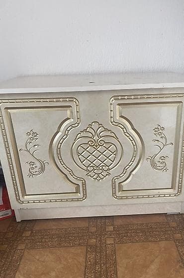 шкаф для документов: Комод для одежды, С зеркалом, ЛДСП, цвет - Бежевый — 2