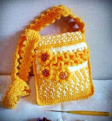 сумка для школы: Ищите подарок? Подарите вязаную сумочку ., Можно под мобильный — 4