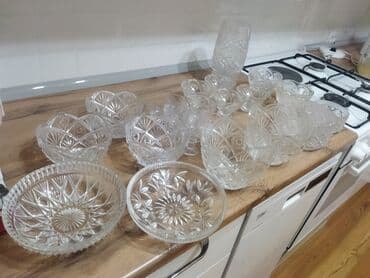 хрустальные стаканы: Набор столового хрусталя! - Традиционные советские/винтажные узоры - — 6