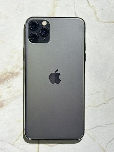 iphone 11 pro max islenmis: IPhone 11 Pro Max, Б/у, 256 ГБ, Natural Titanium, Чехол, 75 % — 1