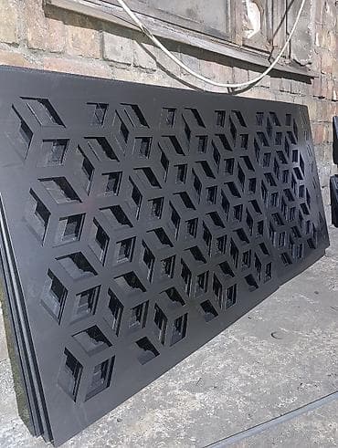 led matrix panel: Декоративные перфорированные панели с геометрическим орнаментом “куб” — 1