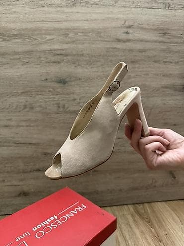 Босоножки, 38, Francesco Donni, Б/у, цвет - Бежевый, Самовывоз, Платная доставка — 3