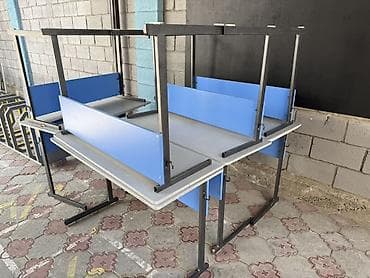 стол бу: Комплект парты и стула, Б/у, цвет - Желтый — 3